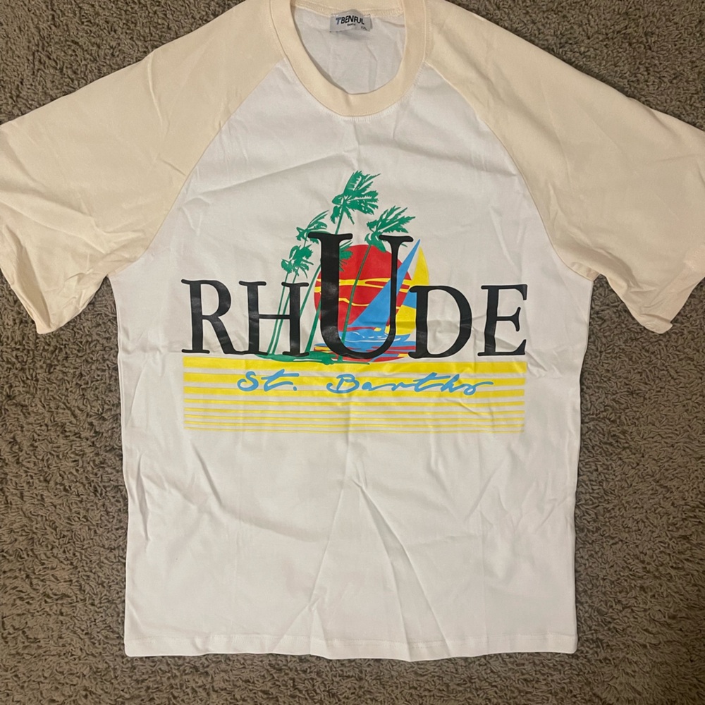 Tbenful rhude T shirt size XXL white short sleeve